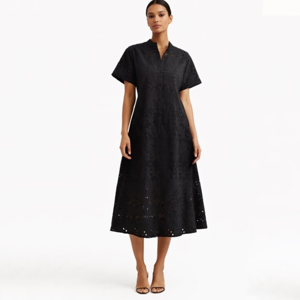 Ted Baker London - Nikaia Cotton‎ Eyelet Shirtdress